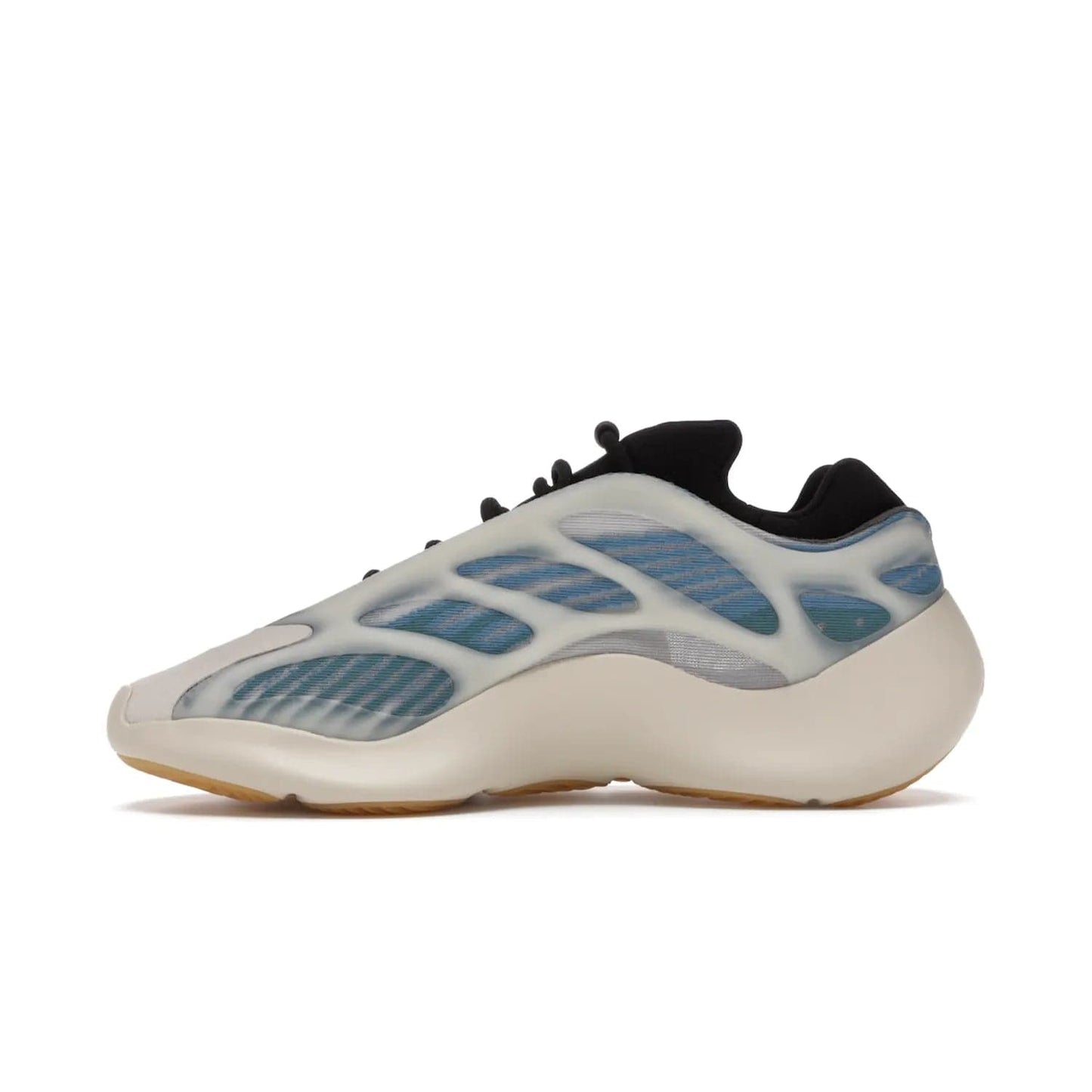 adidas Yeezy 700 V3 Kyanite - Image 19 - Only at www.BallersClubKickz.com - The adidas Yeezy 700 V3 Kyanite offers a layered design featuring a glow-in-the-dark TPU cage and a tonal cream-colored EVA foam midsole. With its herringbone-patterned outsole, the style and comfort of the sneaker will accompany you anywhere. Released in March 2021, it's a great addition to any sneaker wardrobe.