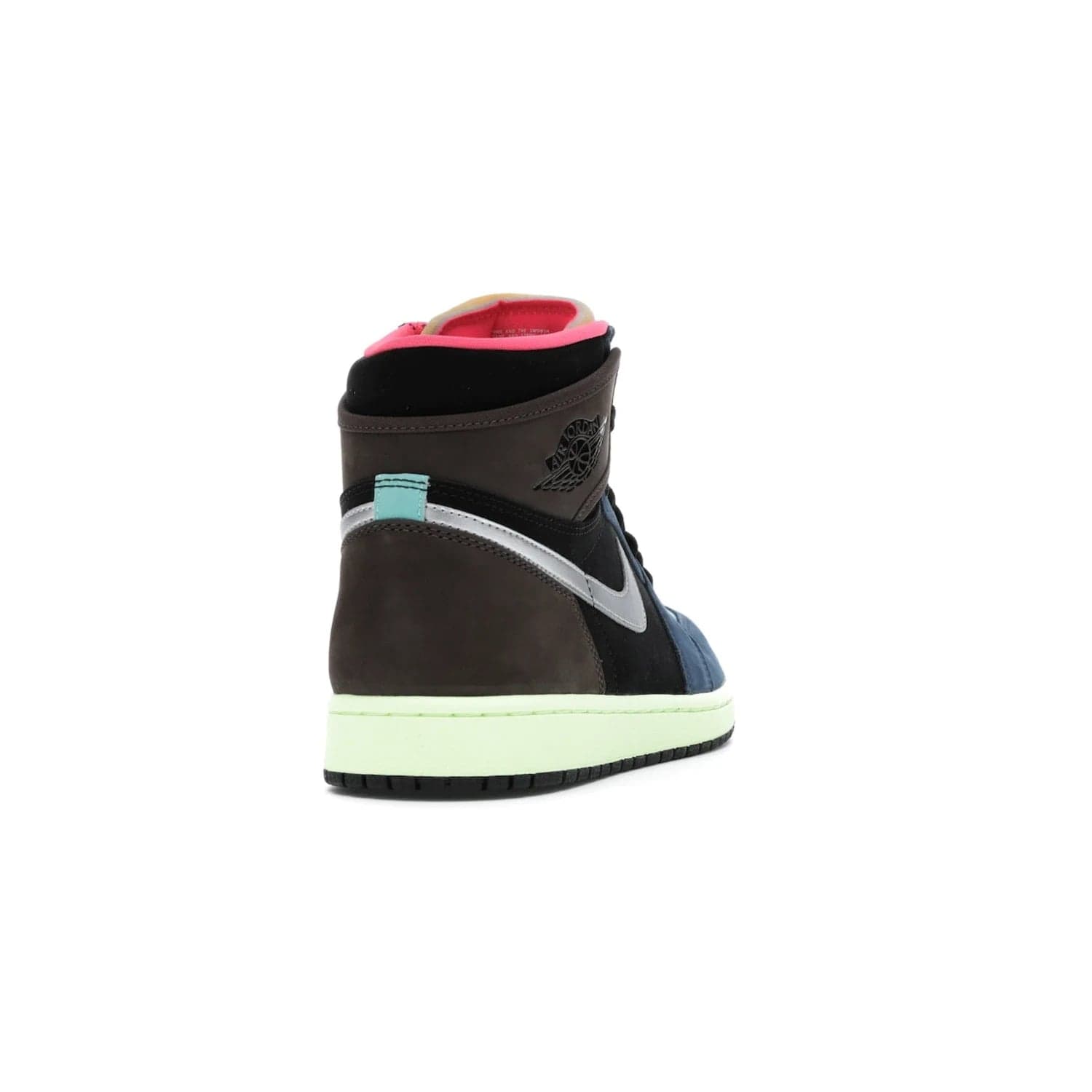 Jordan 1 Retro High Tokyo Bio Hack - Image 30 - Only at www.BallersClubKickz.com - Step up your sneaker game with the Air Jordan 1 Retro High Tokyo Bio Hack! Unique design featuring multiple materials and eye-catching colors. Metallic leather Swoosh and light green midsole for a stunning look. Available now for just $170.