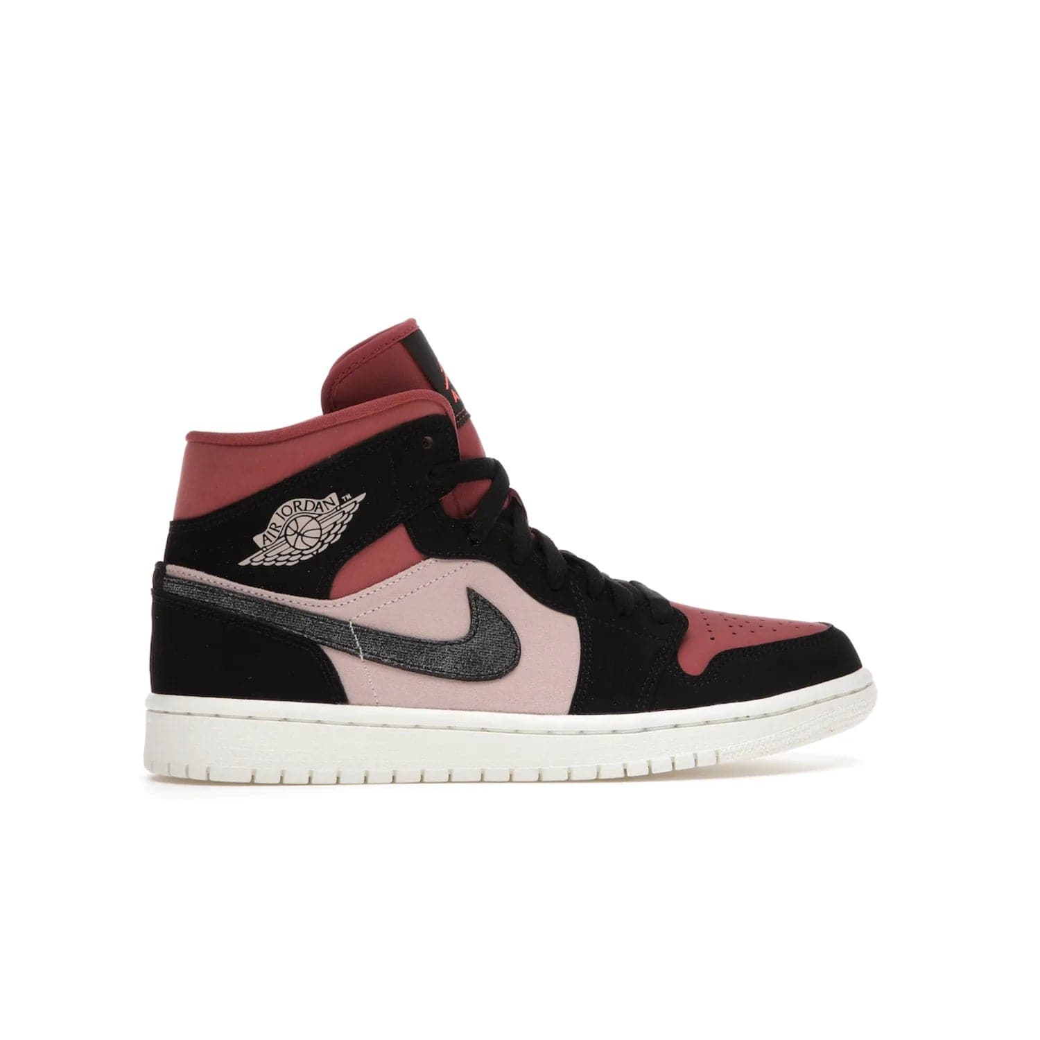 Jordan 1 Mid Canyon Rust (Women's) - Image 36 - Only at www.BallersClubKickz.com - The Air Jordan 1 Mid Canyon Rust for Women (W) is a stylish mid-top sneaker with distressed Nike swooshes and a white rubber cupsole. Featuring a blend of particle beige, canyon rust, sail and black, this versatile design will provide you with amazing comfort and style. Out now, 1st March 2021!