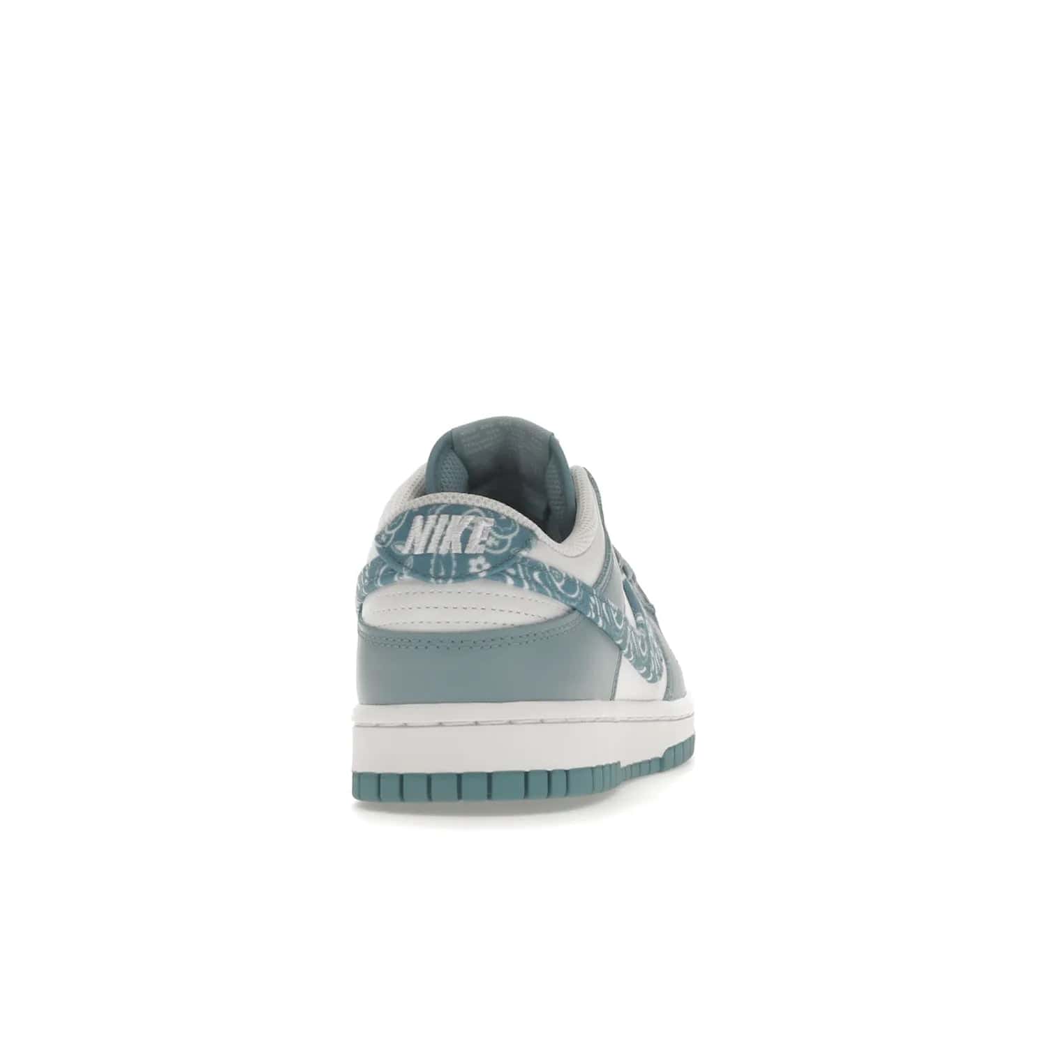 Nike Dunk Low Essential Paisley Pack Worn Blue (Women's) - Image 29 - Only at www.BallersClubKickz.com - Get the Nike Dunk Low Essential Paisley Pack Worn Blue (Women's) for style and comfort. White leather construction, light blue leather overlays, canvas Swooshes and matching heel tabs offer a rich blue hue. Finished by a white and light blue sole, this classic Nike Dunk is the perfect addition to any wardrobe. Released in March 2022.