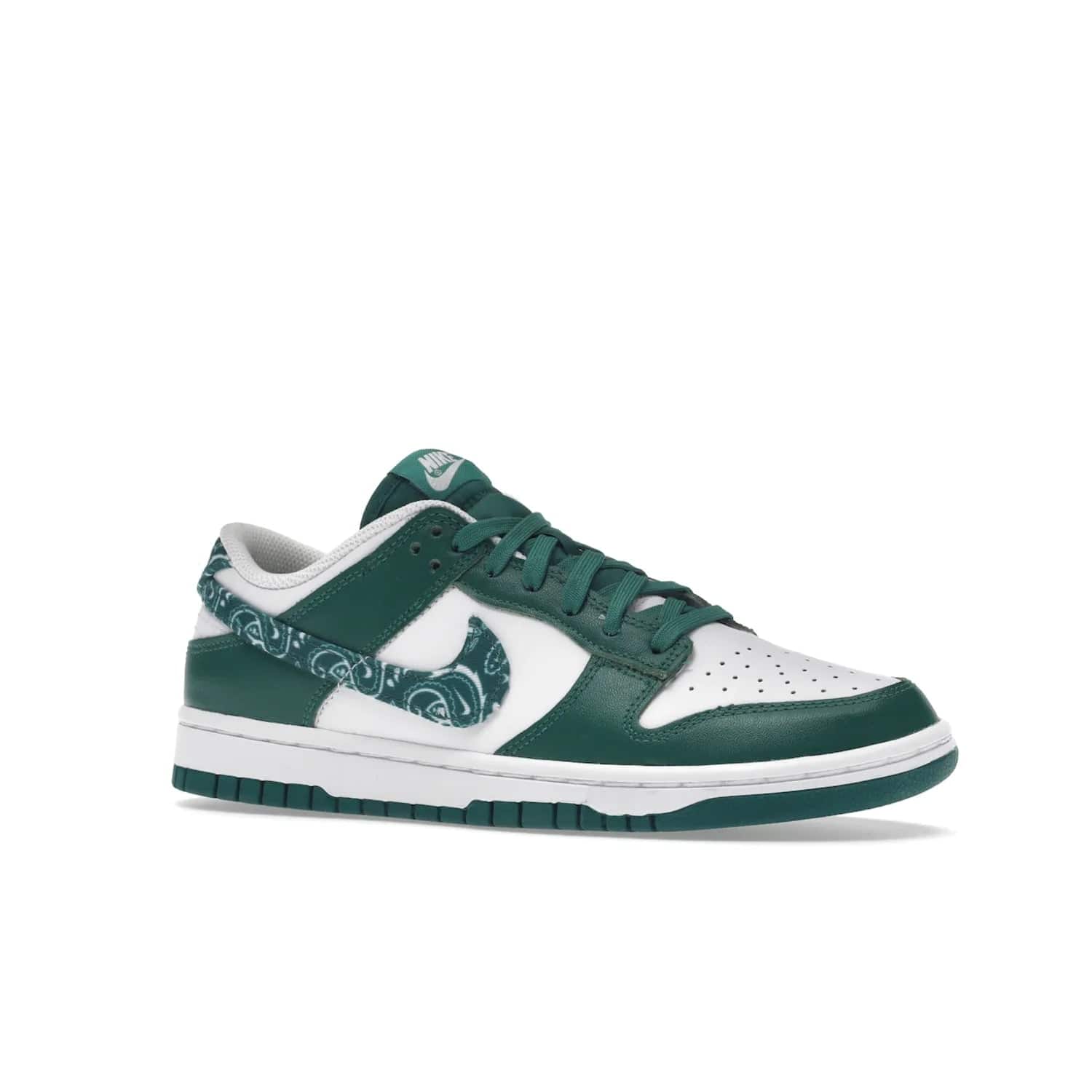 Nike Dunk Low Essential Paisley Pack Green (Women's) - Image 4 - Only at www.BallersClubKickz.com - Get the iconic Nike Dunk Low Essential Paisley Pack Green W. This 2021 sneaker is a must-have! Featuring bandana prints, perforated toe box, and designed outsole for grip. Get it on 10th March for $120.