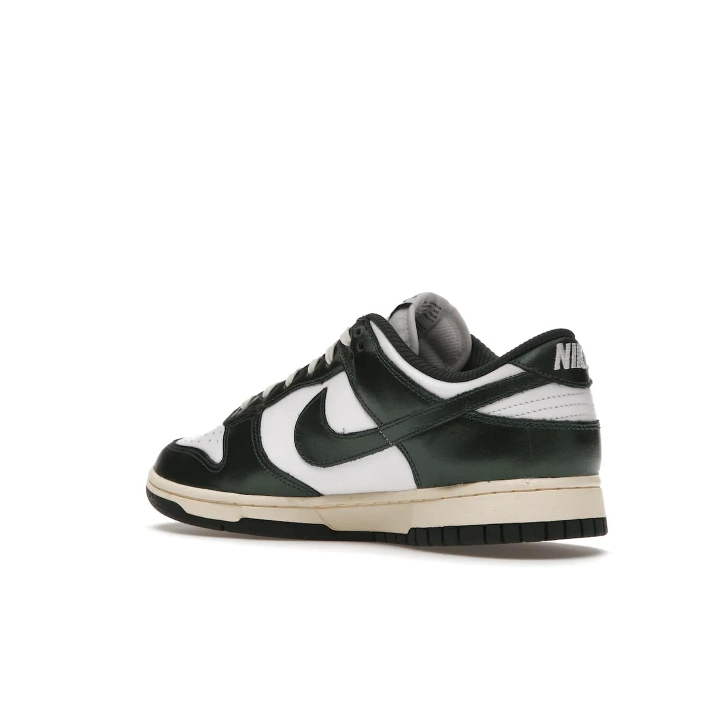 Nike Dunk Low Vintage Green (Women's) - Image 23 - Only at www.BallersClubKickz.com - Vintage-inspired Nike Dunk Low Retro Green (W) combines classic white and Pro Green leather upper with yellowing for a perfect retro look. Now available for 2021.